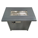 Propane Outdoor Fire Pit Table With Lid - Gray by HouseOfZazla