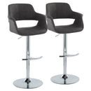 Vintage Flair - Mid Century Modern Adjustable Barstool With Swivel With Rounded T Footrest (Set of 2) by HouseOfZazla