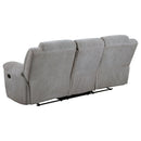 Sebring - 2 Piece Upholstered Reclining Sofa Set With Manual Recline - Gray by HouseOfZazla