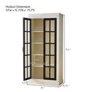 Rustic Style Display Cabinet With Glass Doors For Collectibles by HouseOfZazla