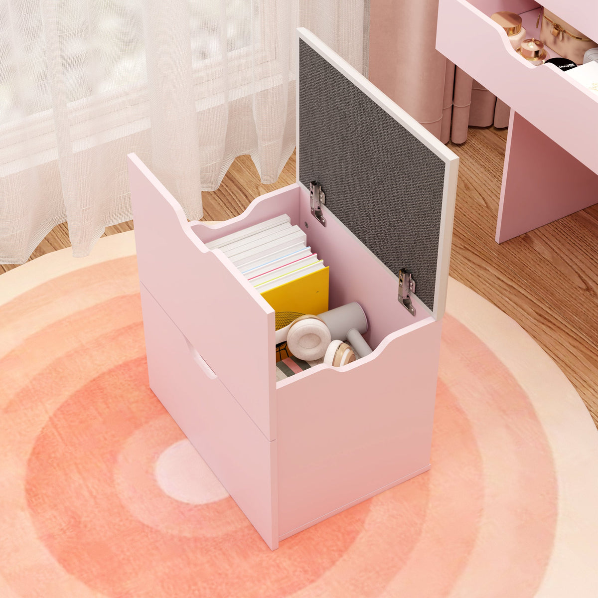 3-in-1 Multifunctional Dressing Table and Stool Set, photo 8 of 10