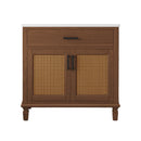 Bathroom Vanity With Ceramic Sink, Modern Free Standing Cabinet With Soft Close Drawers by HouseOfZazla