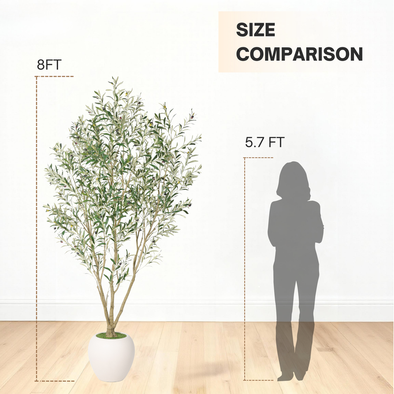 8FT Artificial Olive Tree With Big Decorative, photo 6 of 8