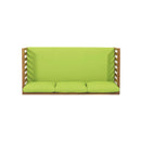 Claremont 3 Seater Daybed Teak Acacia Wood Water Resistant Cushions by HouseOfZazla