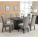 Wendell - 7 Piece Dining Set With Pedestal Table And Chairs - Gray by HouseOfZazla