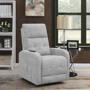 Tufted Power Lift With Foam Cushioning And USB Charging Ports - Gray by HouseOfZazla