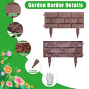 Garden Border Edging Panels 12-Pack with Rotatable Connectors