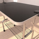 Professional Dog Pet Grooming Table Large Adjustable Heavy Duty Portable With Arm & Noose & Mesh Tray - Black by HouseOfZazla
