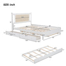 Platform Bed With 2 Big Drawers & Trundle