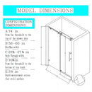 Frameless Single Sliding Soft Close Shower Doors, 5/16" Sgcc Tempered Glass by HouseOfZazla