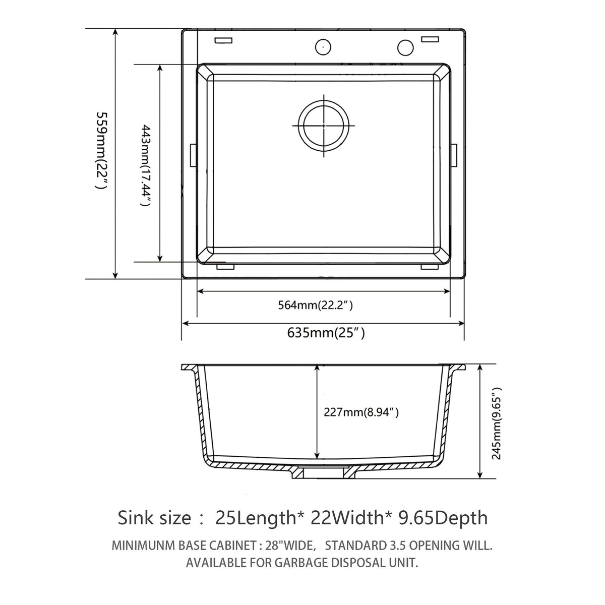 Quartz Kitchen Sink, Granite Composite, Drop In Sink With Durable Design, photo 31 of 33