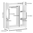 Dress Up Storage With Mirror and Hooks, Clothes Rack With Hanging Rod