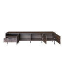 78" TV Stand With Storage Cabinets For Living Room - Walnut by HouseOfZazla