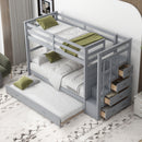 Bunk Bed With Trundle And Staircase by HouseOfZazla