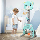 Adjustable Kids 3-in-1 Basketball Hoop Set Stand with Balls by LJGDeals
