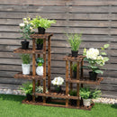 6 Tier Wooden Shelf Storage Plant Rack Stand by LJGDeals