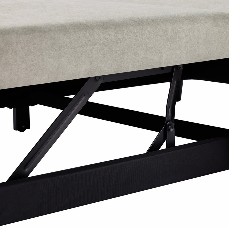 55.1" Pull Out Sleep Sofa Bed Loveseats Sofa Couch with Adjustable Backrest, Storage Pockets, 2 Soft Pillows, USB Ports for Living Room, Bedroom, Apartment, Office, Beige