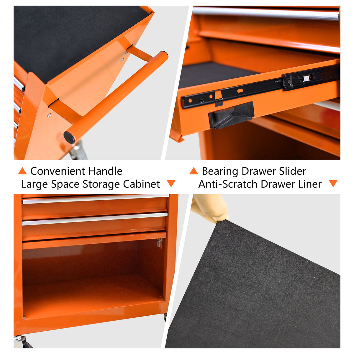 4 Drawers Multifunctional Tool Cart With Wheels, photo 37 of 38