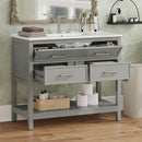 Bathroom Vanity With Ceramic Sink, Tip Out Tray & 2 Full Extension Drawers