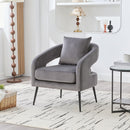Open Back Accent Chair, Round Sofa Lounge Armchair by Unique Piece Furniture