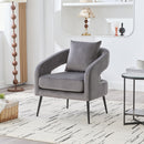 Open Back Accent Chair, Round Sofa Lounge Armchair by HouseOfZazla