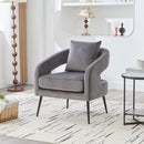 Open Back Accent Chair, Round Sofa Lounge Armchair by Unique Piece Furniture