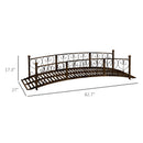 Outsunny 7' Metal Arch Garden Bridge with Safety Siderails