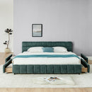 Modern Platform Bed Frame With Thick Fabric by Unique Piece Furniture