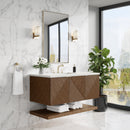 James Martin Marcello 48" Floating Single Bathroom Vanity, Chestnut