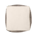Barracuda - Handcrafted Cotton Pouf With Chevron Pattern - Brown / Beige