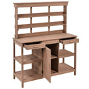 TOPMAX 66" Large Outdoor Farmhouse Wooden Potting Bench Table