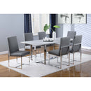 Upholstered Dining Chair Set With Base (Set of 2) - Gray by HouseOfZazla