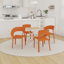 4 Piece Set Of Modern Designed Single Chairs With Folding Square Table by HouseOfZazla
