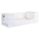 Daybed With Storage Arms, Trundle And Charging Station by HouseOfZazla