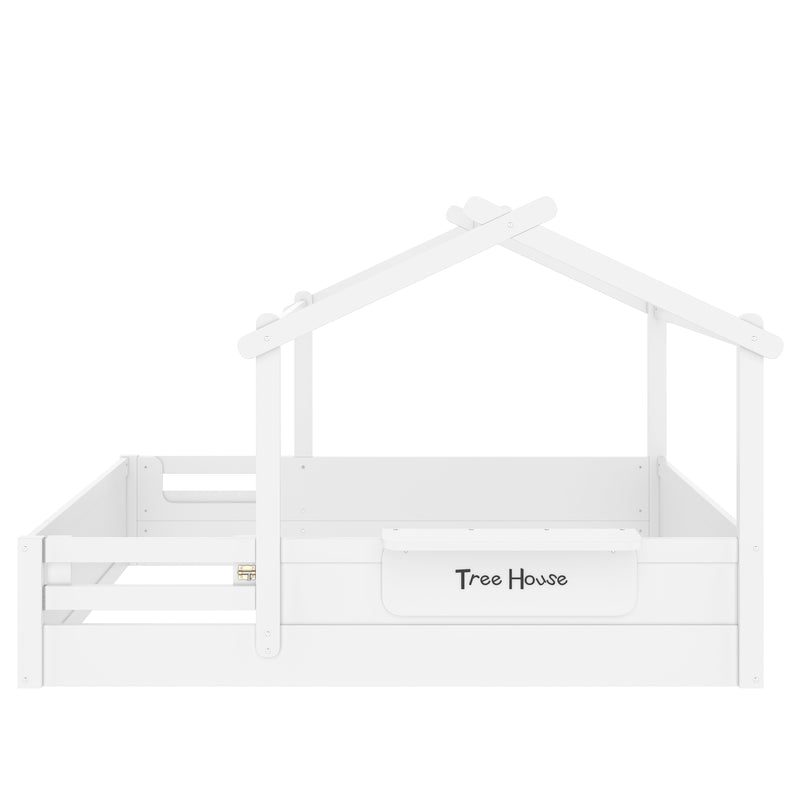 Full Size Floor Bed with Guardrails and Roof, photo 8 of 10