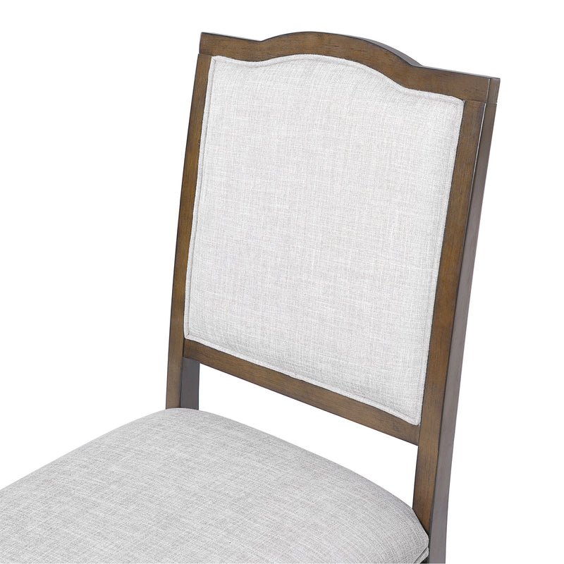 Farmhouse Dining Chairs Set of 4, Upholstered Dining Chairs with High Back, Modern Seating for Kitchen, Bedroom & Living Room(Beige+Brown)