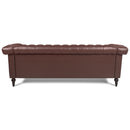 83.66 Inch Width Traditional Square Arm removable cushion 3 seater Sofa
