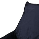 Allea - Velveteen Bean Bag Chair With Armrests - Midnight Blue by HouseOfZazla