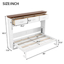 Twin Size Murphy Bed With 3 Drawers - White by Unique Piece Furniture