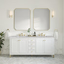 James Martin Chicago 72" Double Bathroom Vanity, Glossy White