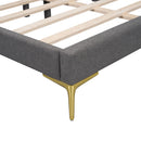 Upholstered Daybed With Headboard And Armrest, Support Legs by HouseOfZazla