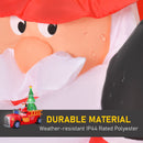 Inflatable Santa Truck with Lit Christmas Tree