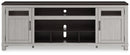 Darborn - XL TV Stand W/Fireplace Option - Gray / Brown