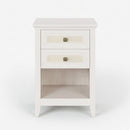Nightstand With 2 Drawers & Shelf - White by HouseOfZazla