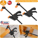 2Pcs Wood Working Bar F Clamp Grip Quick Grip Ratchet Release Squeeze Clamps For Carpentry DIY Woodwork