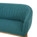 Mid Century Modern Loveseat With Channel Stitched Backrest by HouseOfZazla