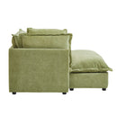 Modern Cozy Upholstered Armchair Sofa With Movable Ottoman by HouseOfZazla