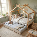 House Bed With Bookshelf Storage by HouseOfZazla