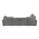 Modern Modular Cloud Sofa Bed, 6 Seat Sectional Couch Set With Ottoman, Free Combination, Convertible U Shaped Sleeper Sofa For Living Room by HouseOfZazla