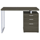 Weathered Grey 3-drawer Reversible Office Desk